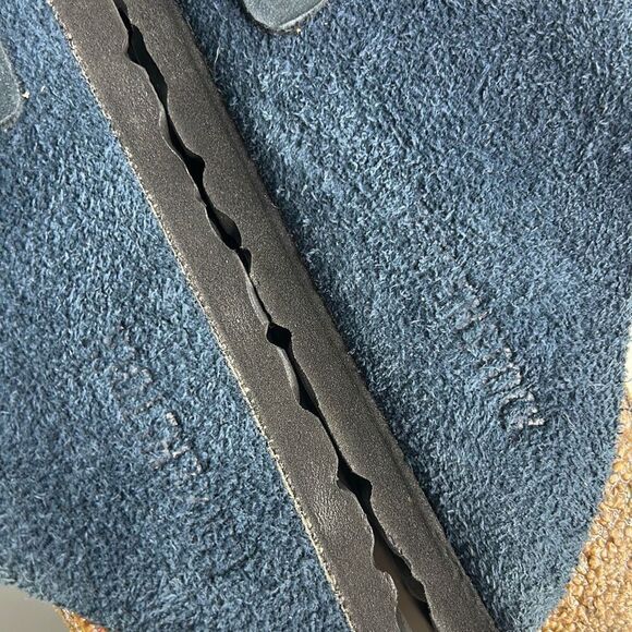 Birkenstock Kyoto Nubuck Leather Sandal Navy Sz 42 Unisex